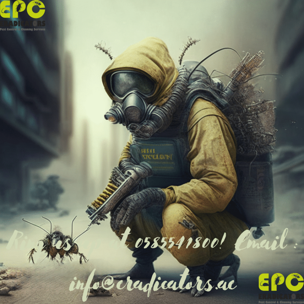 Pest control expert in mask - restricted zone in Dubai