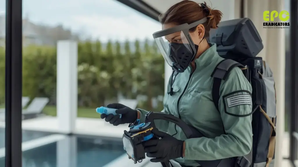 Pest control treatment around a residential garden