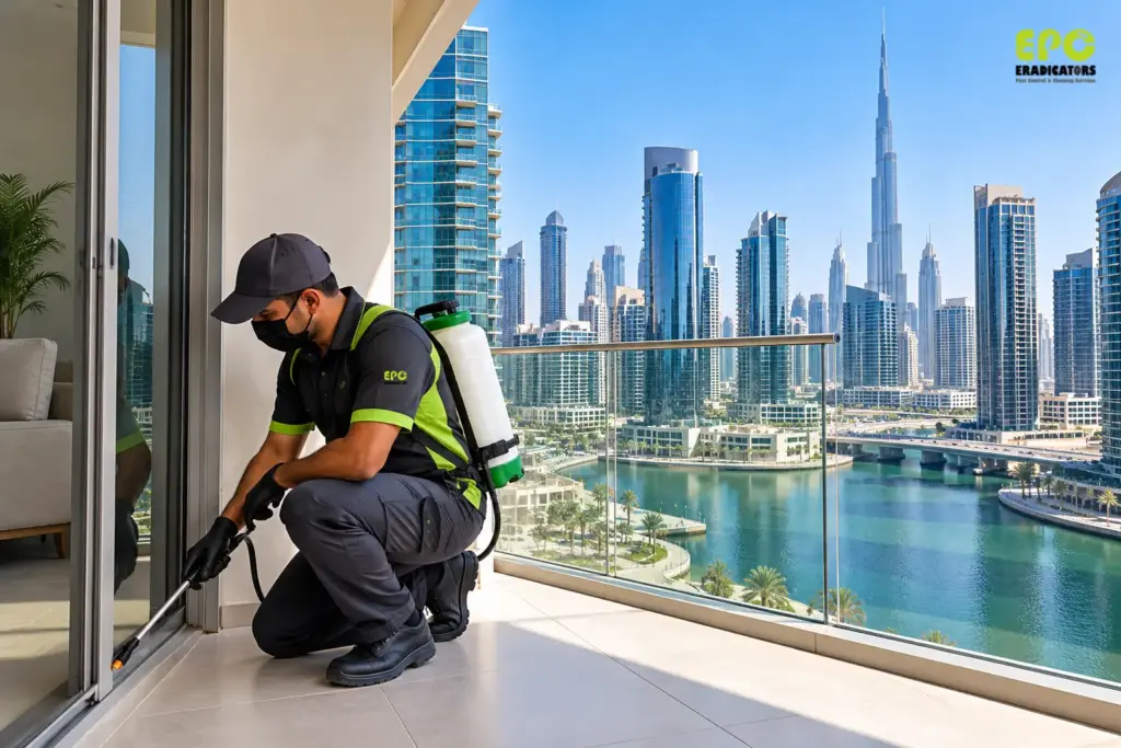 Professional pest control services for apartments and offices in Business Bay Dubai